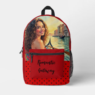 Romantischer Urlaub, Liebe und Venedig Bedruckter Rucksack