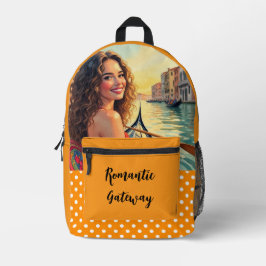 Romantischer Urlaub, Liebe und Venedig Gedruckter Bedruckter Rucksack