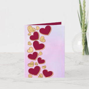 Romantischer Valentinstag   Burgund & Gold Herz Einladung