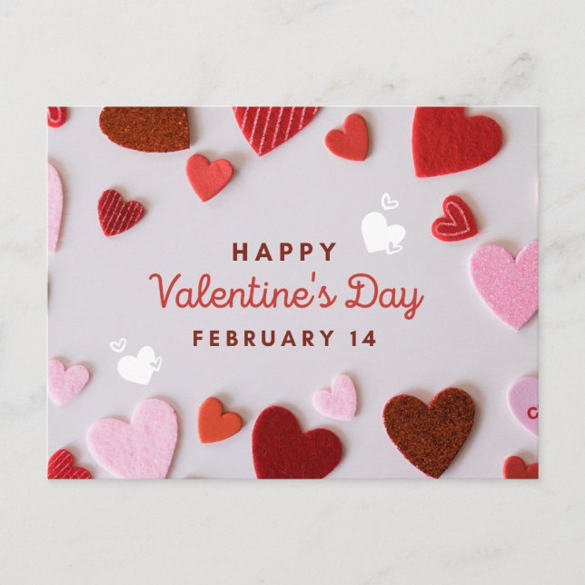 Romantischer Valentinstag Postkarte (Vorderseite)
