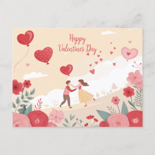 Romantischer Valentinstag Postkarte