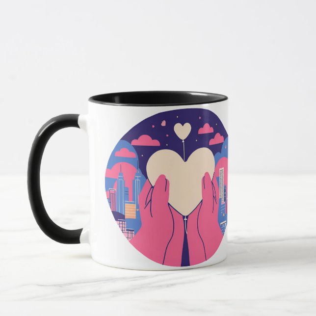 Romantischer Valentinstag Tasse (Links)