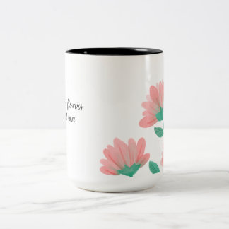 Romantischer Vintage-Blumenbecher Zweifarbige Tasse