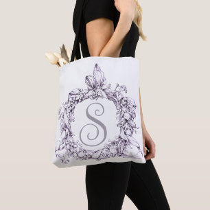 Romantischer, vintage Kranz personalisiert Tasche