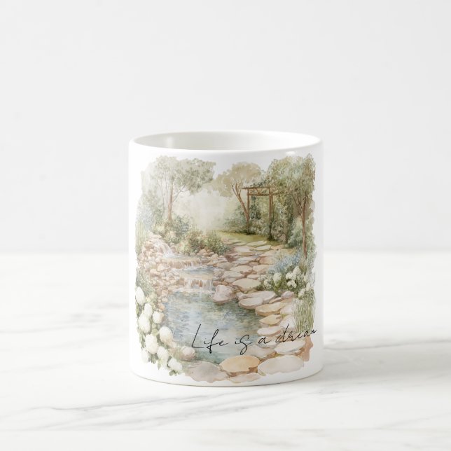 Romantischer Wiesen-Fels-Pfad Kaffeetasse (Mittel)