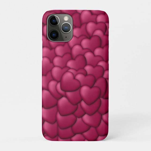 Romantisches 3D-Rot-Herzen-Muster-32322 Case-Mate iPhone Hülle (Rückseite)