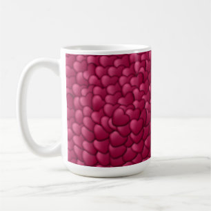 Romantisches 3D-Rot-Herzen-Muster-32322 Kaffeetasse