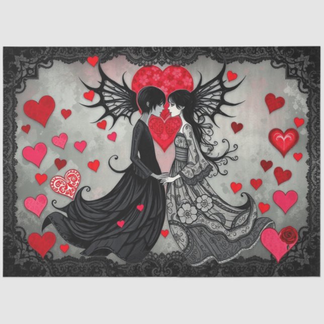 Romantisches Abstraktes Tissue Paper Seidenpapier (Vorderseite)