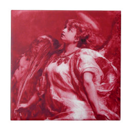 ROMANTISCHES ANGEL MIT FEATHER IN PINK FUCHSIA, WE FLIESE
