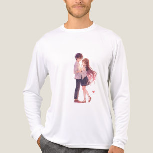 Romantisches Anime-Paar - Süße Ästhetik-Liebhaber- Tri-Blend Shirt
