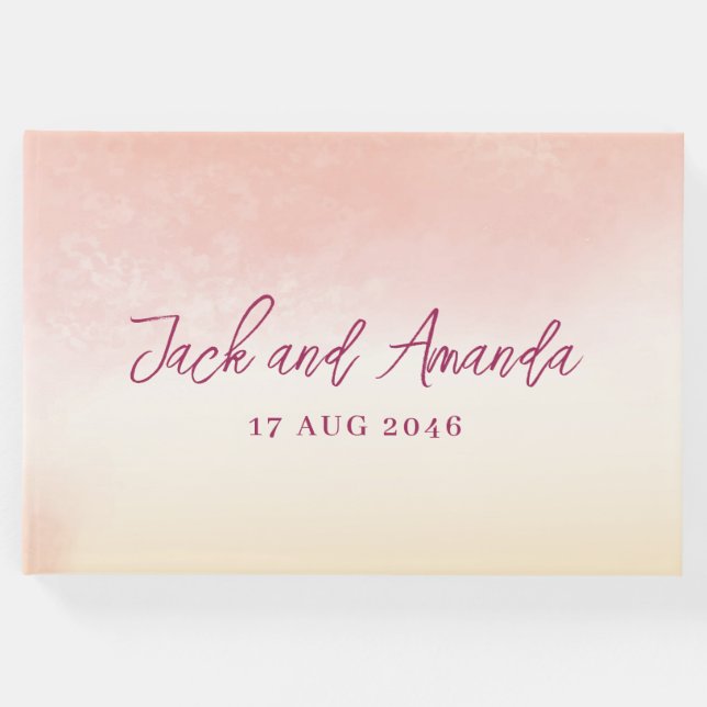 Romantisches Aquarellbuch Gästebuch (Vorderseite)