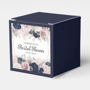 Romantisches Aquarellfarben Rosen Blau Brautparty Geschenkschachtel