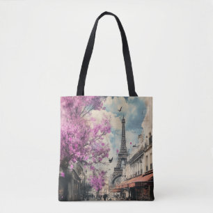 Romantisches Bild von PAris mit dem Eiffelturm Tasche