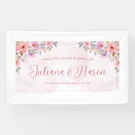 Romantisches Blumen-Hochzeitseinladungsbanner – Ro Banner