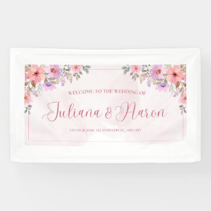 Romantisches Blumen-Hochzeitseinladungsbanner – Ro Banner