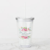 Romantisches BlumenAquarell-Brautjungfern-Geschenk