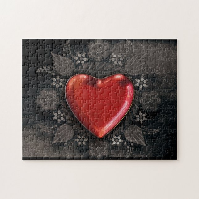 Romantisches Blumenherz Valentine Liebe (Horizontal)