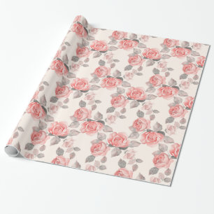 Romantisches Blumenmuster 8 Geschenkpapier