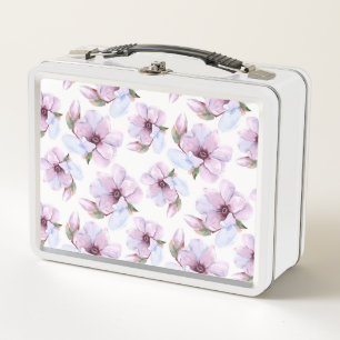 Romantisches Blumenmuster Metall Brotdose