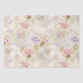 Romantisches Blumenpapier für Wasserfarben - Elega Seidenpapier