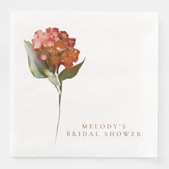 Romantisches Blumenpapier Partys Napkins Serviette (Vorderseite)