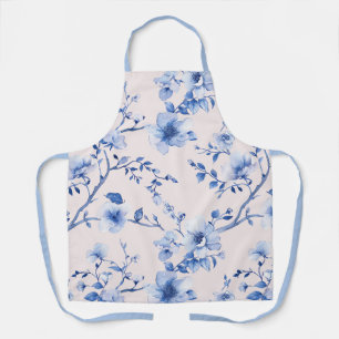 Romantisches Blush Blue Floral Brautparty Schürze