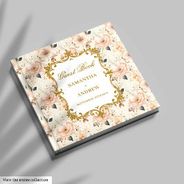 Romantisches Blush Gold Wedding Gästebuch