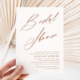Romantisches Bohemisches Whimsy Script Brautparty Einladung