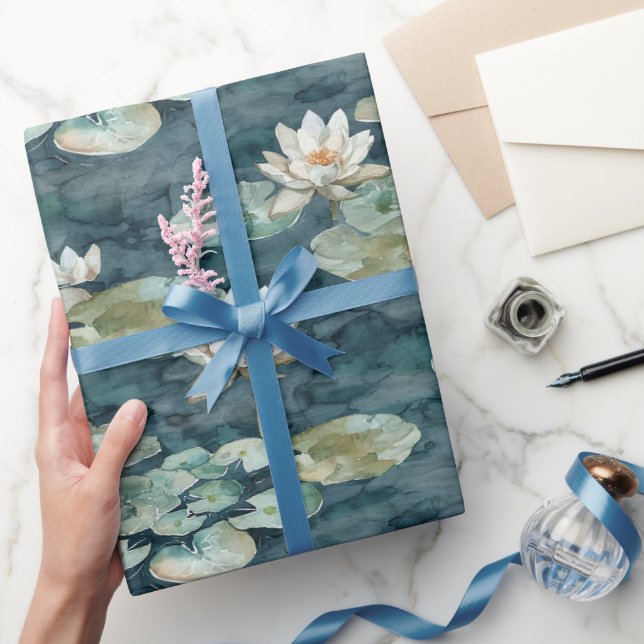 Romantisches Brautparty "Seen Liege florales" Geschenkpapier (Schenken)