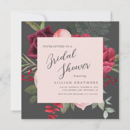 Romantisches Bridal Bouquet Brautparty Einladung
