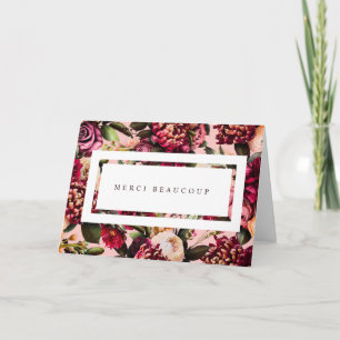 Romantisches Chrysanthemum auf Gossamer Pink Dankeskarte