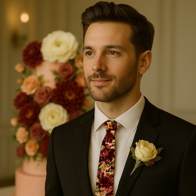 Romantisches Chrysanthemum auf Gossamer Pink Krawatte (Von Creator hochgeladen)