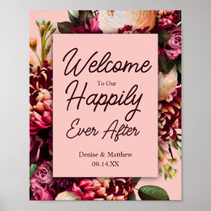 Romantisches Chrysanthemum auf Gossamer Pink Poster