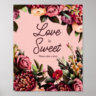 Romantisches Chrysanthemum auf Gossamer Pink Poster