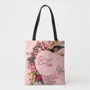 Romantisches Chrysanthemum auf Gossamer Pink Tasche