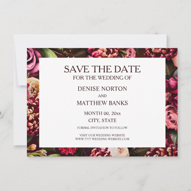 Romantisches Chrysanthemum zu Wein (Rückseite)