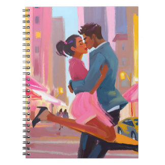 Romantisches Coupé-Notebook - farbenfrohe Liebe Jo Notizblock