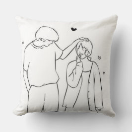 Romantisches Couple Throw Kissen - Niedliche Liebe