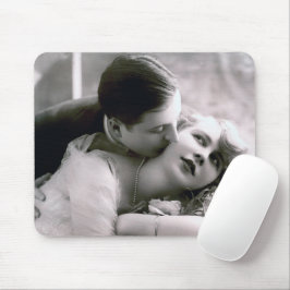 Romantisches Couple Vintag Retro Foto Elegante Lie Mousepad