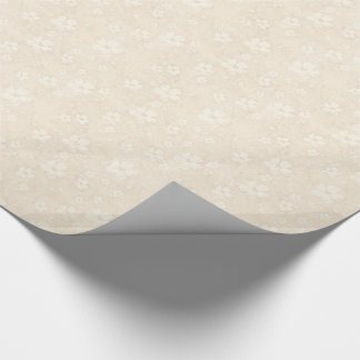 Romantisches Creme-Blumen-Muster Geschenkpapier