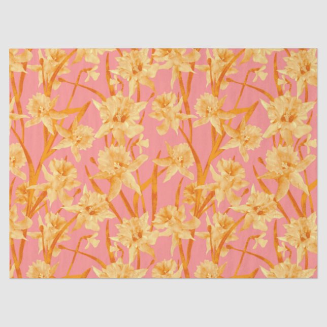 Romantisches Daffodil Seidenpapier (Vorderseite)