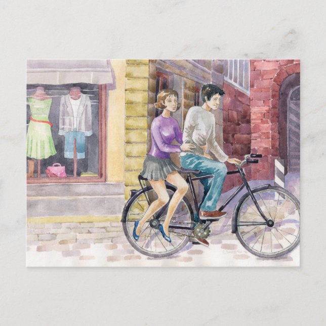 Romantisches Datum Postkarte (Vorderseite)