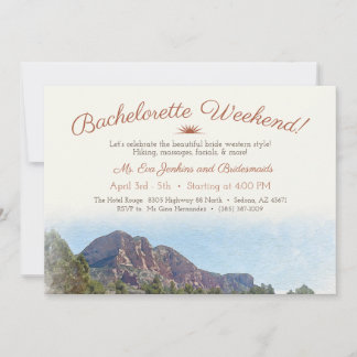 Romantisches Dessert Bachelorette Wochenende Einladung