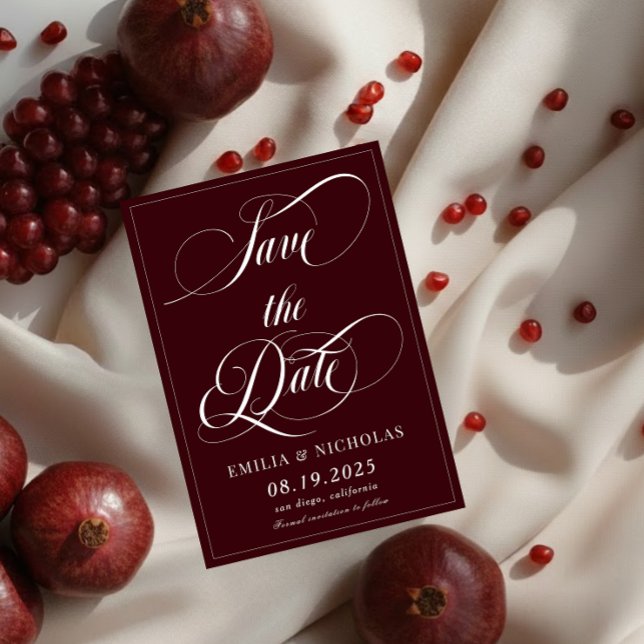 Romantisches Dunkelrot  Save The Date (Von Creator hochgeladen)