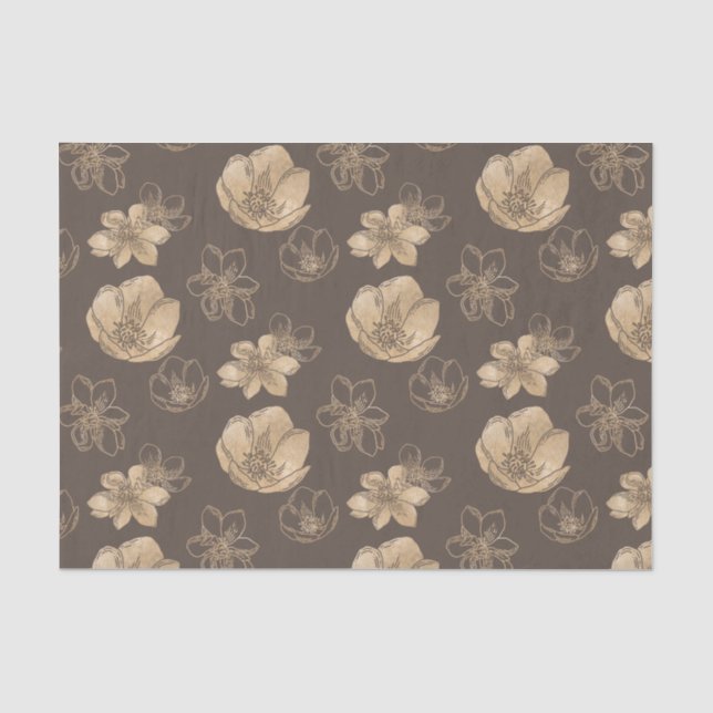 Romantisches elegantes Goldenes Foil Seidenpapier (Vorderseite)