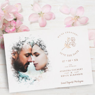 Romantisches Elegantes Overlay Misty Effect-Foto Folieneinladung