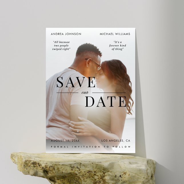 Romantisches Filmposter 2 Quotes Foto Hochzeit Save The Date (Von Creator hochgeladen)