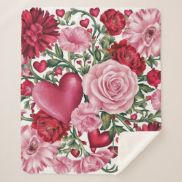 Romantisches Fleece Blanket Sherpadecke