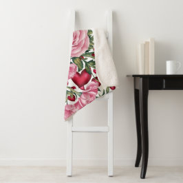 Romantisches Fleece Blanket Sherpadecke