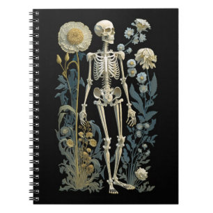 Romantisches Floral Gothic Melancholische Botani Notizblock